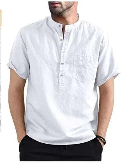 https://ae01.alicdn.com/kf/S0991ad1e95f449ea9e4bebcbed1ee09e9/2024-Men-s-Summer-Short-Sleeve-Casual-Shirts-Solid-Cotton-Linen-Button-Neck-Blouse-Top-Male.jpg_640x640.jpg