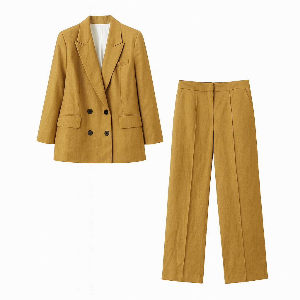 Terno trespassado de linho