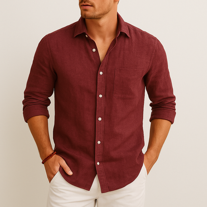 TELLET PURE LINEN TAILORED SHIRT