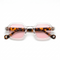 Transparent with Pink Lenses