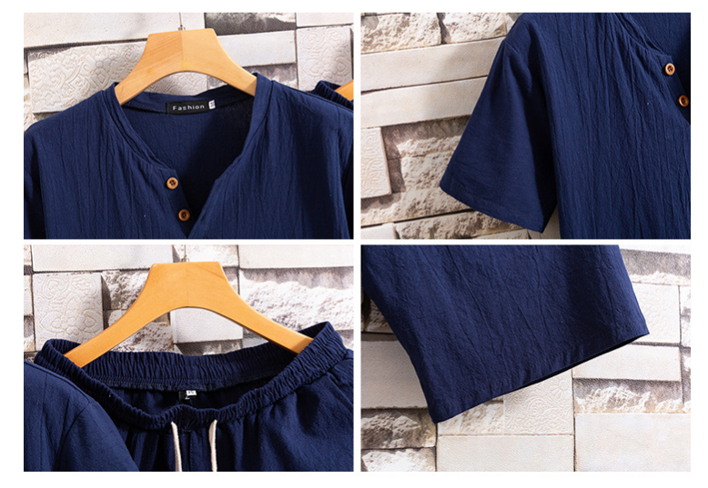 TELLET CASUAL MEN'S 2-PIECE COTTON-LINEN SET