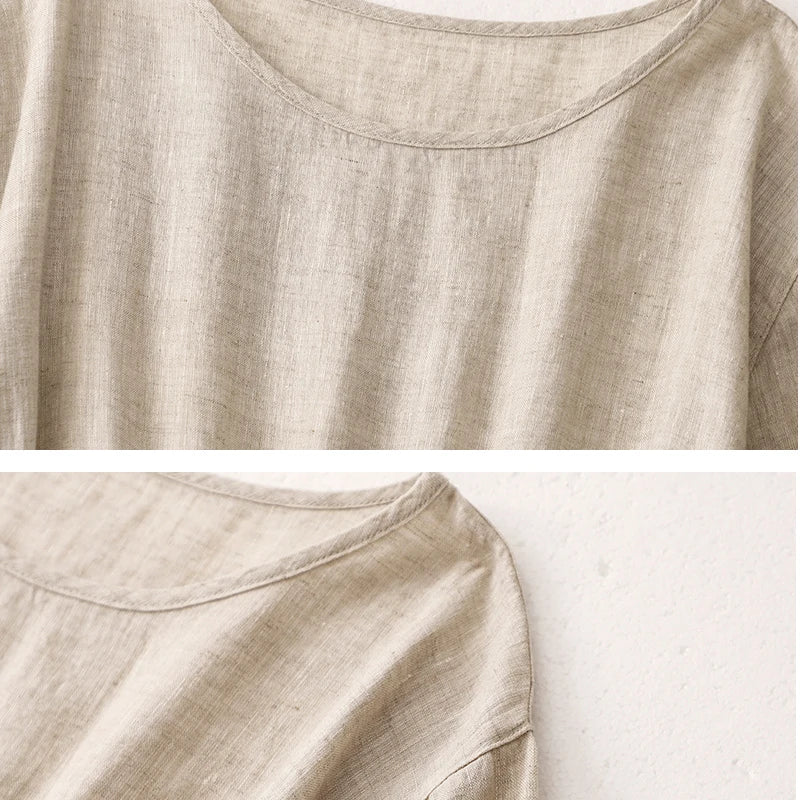 https://ae01.alicdn.com/kf/S1bbe7b0c8d4943ae98e273c525af30928/Solid-Color-Cotton-Linen-Short-sleeved-Round-Neck-dress-Waist-Women-s-Summer-New-Korean-style.jpg