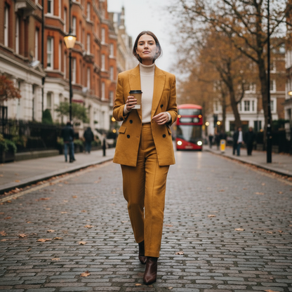 Terno trespassado de linho