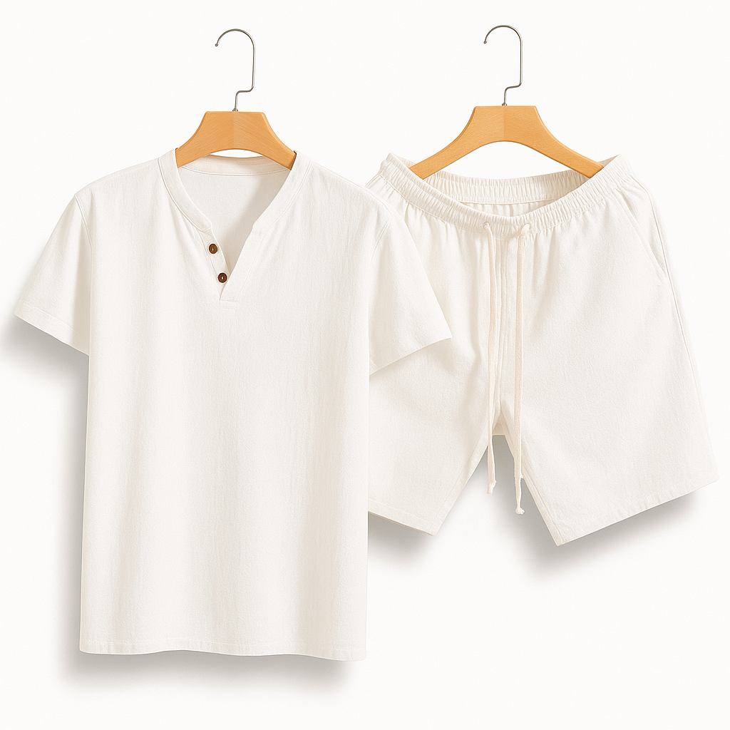 TELLET CASUAL MEN'S 2-PIECE COTTON-LINEN SET