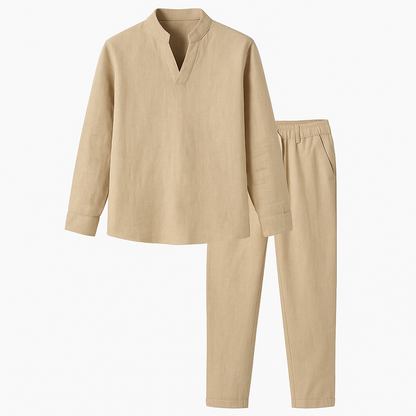 TELLET MEN'S SMART LINEN JUMPSUIT SET