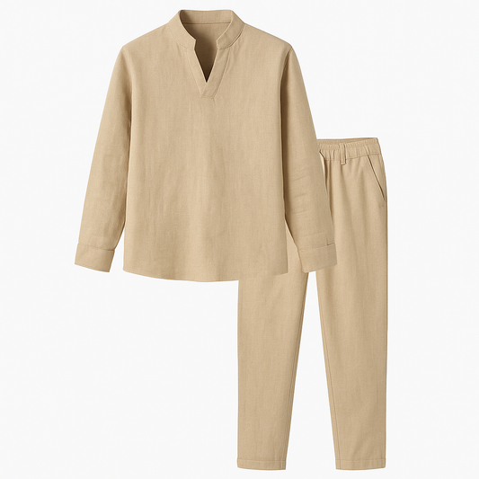 TELLET MEN'S SMART LINEN JUMPSUIT SET