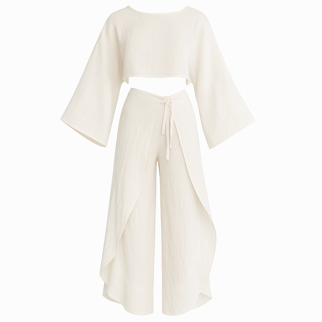 TELLET WOMEN'S LINEN FLOW SUMMER SET