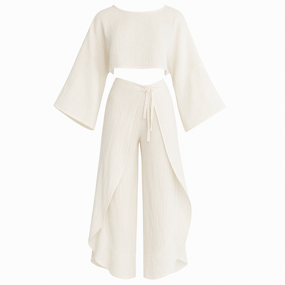 TELLET WOMEN'S LINEN FLOW SUMMER SET